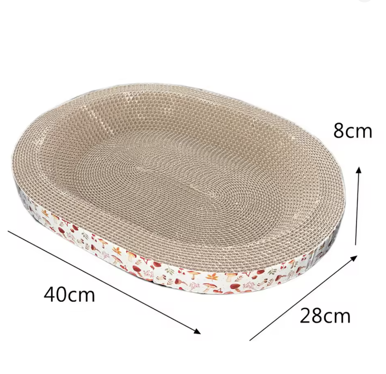 Cat Scratching Board Protect Furniture Grinding Claw Toys Oval Corrugated Paper Wear-resistant Cat Nest Cat Accessories