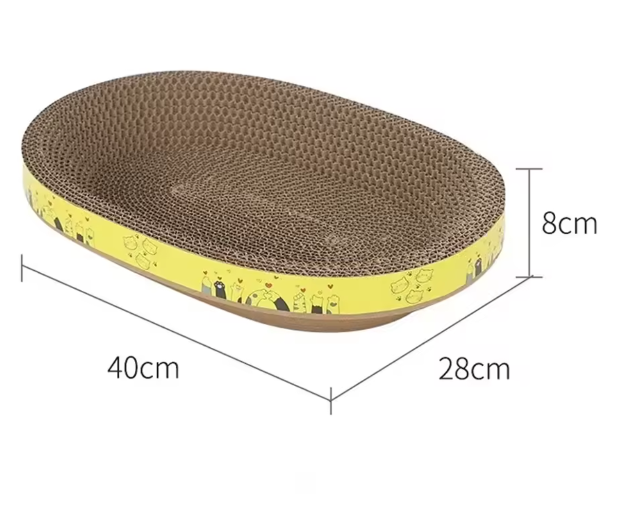 Cat Scratching Board Protect Furniture Grinding Claw Toys Oval Corrugated Paper Wear-resistant Cat Nest Cat Accessories