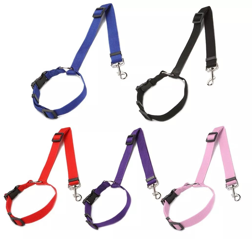 Adjustable Dog Car Seat Belt Harness – Pet Travel Safety Restraint for Small to Large Dogs & Cats